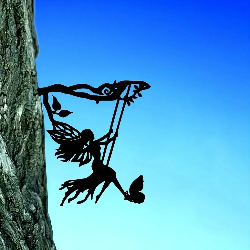 Swing Elf On Branch Steel Silhouette Metal Wall Art Home Garden Yard Patio Outdoor Statue Stake Decoration Perfect For Birthdays
Swing Elf On Branch Steel Silhouette Metal Wall Art Home Garden Yard Patio Outdoor Statue Stake Decoration Perfect For Birthdays