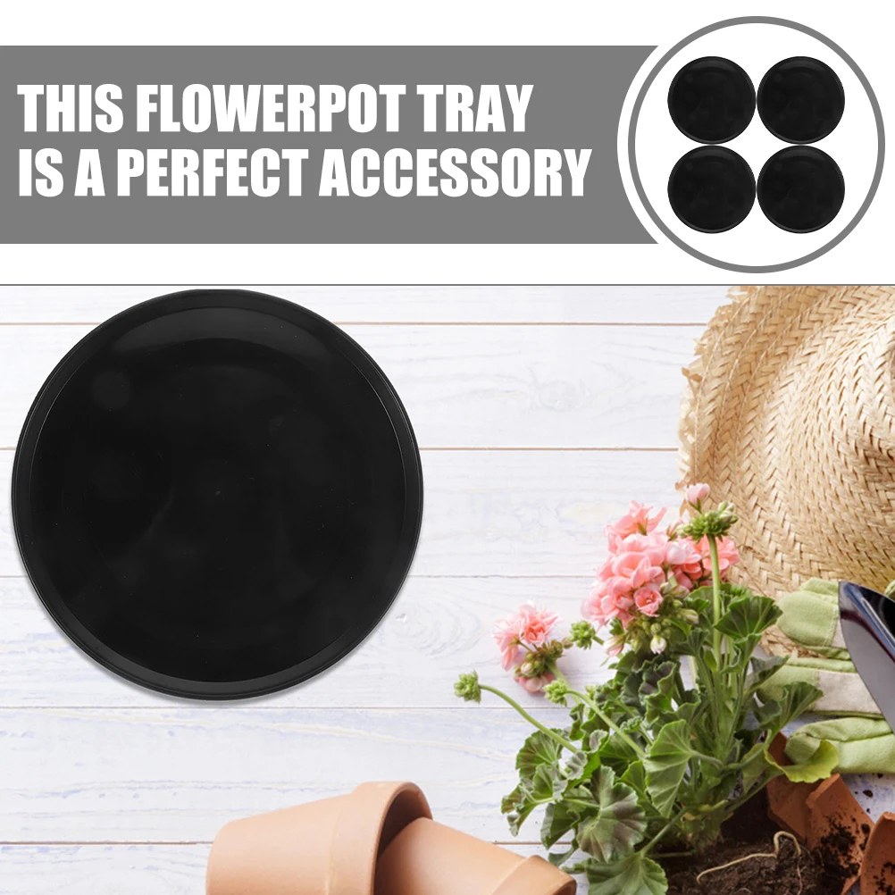 4pcs Large Black Flower Pot Saucer Durable Plant Trays Round Saucers for Bonsai Potted Plants Water Drip Tray
4pcs Large Black Flower Pot Saucer Durable Plant Trays Round Saucers for Bonsai Potted Plants Water Drip Tray