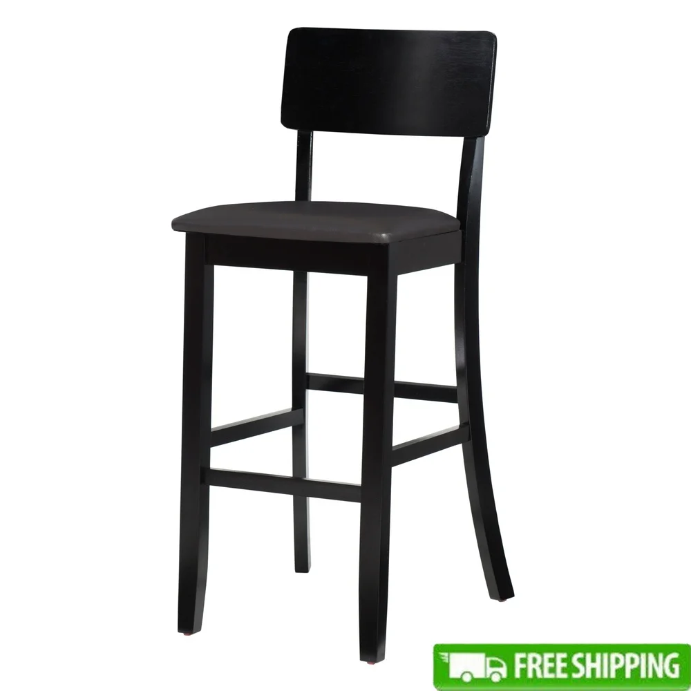 Contemporary Bar Stool Indoor Seating Comfortable Vinyl Padded Seat Sturdy Hardwood Construction Multifunctional Design Home
Contemporary Bar Stool Indoor Seating Comfortable Vinyl Padded Seat Sturdy Hardwood Construction Multifunctional Design Home