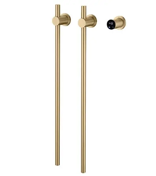 Concealed Vertical Electric Towel Rack Intelligent Timing Wall Mounted Gold Electric Towel Rack Shelf Heating Towel Warmer