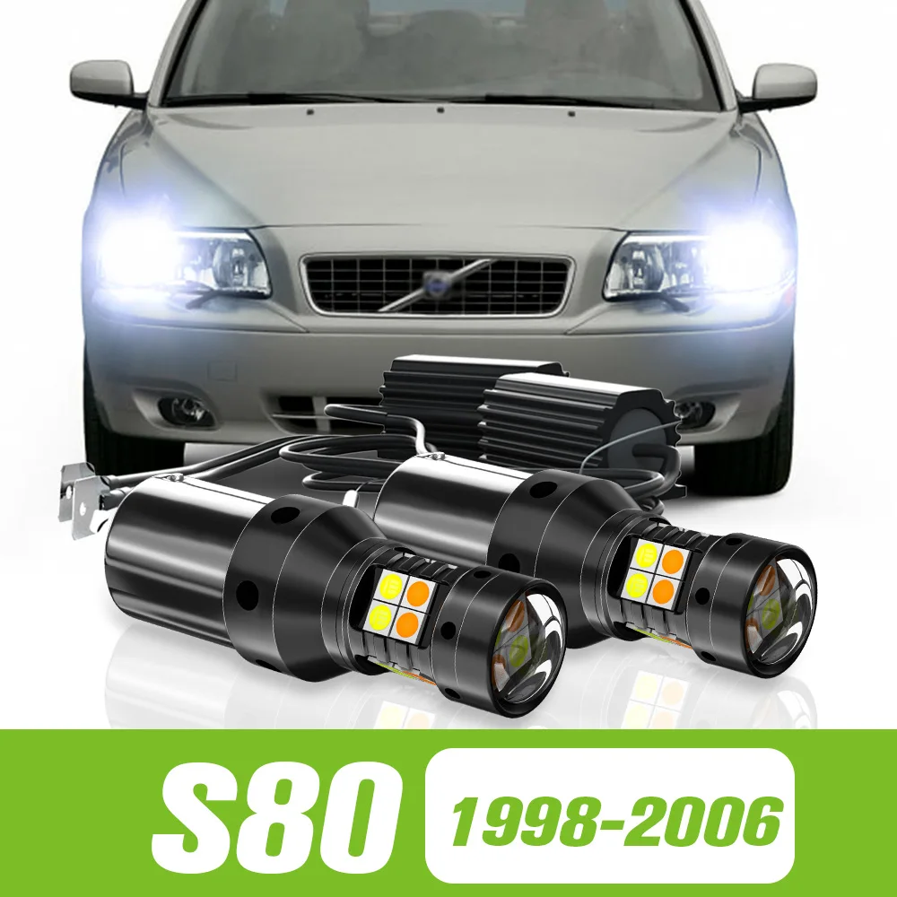 2pcs For Volvo S80 1998-2006 Dual Mode LED Turn Signal+Daytime Running Light DRL 1999 2000 2001 2002 2003 2004 2005 Accessories
2pcs For Volvo S80 1998-2006 Dual Mode LED Turn Signal+Daytime Running Light DRL 1999 2000 2001 2002 2003 2004 2005 Accessories