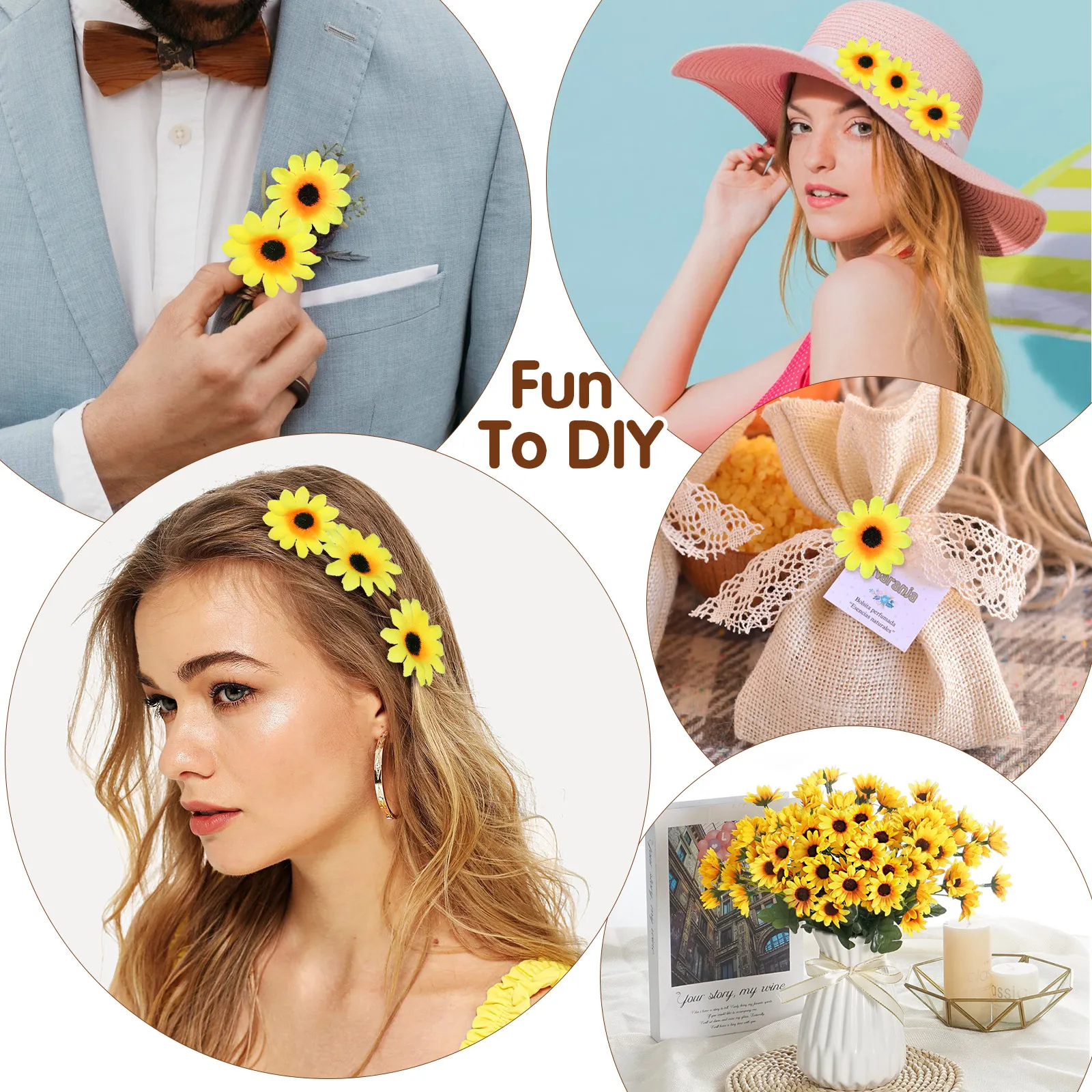 100 Pcs Artificial Yellow Sunflowers Decorative Wedding Plastic Sunflower Yellow Sunflower Heads Heads Party Craft
100 Pcs Artificial Yellow Sunflowers Decorative Wedding Plastic Sunflower Yellow Sunflower Heads Heads Party Craft