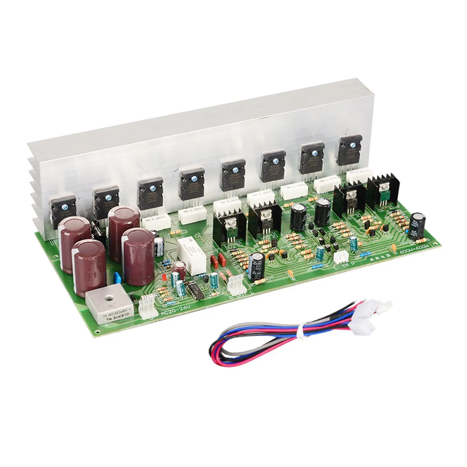 Плата усилителя AD600W, хорошее качество звука, выход 600 Вт + 600 Вт, аксессуары 2SC5200
Плата усилителя AD600W, хорошее качество звука, выход 600 Вт + 600 Вт, аксессуары 2SC5200