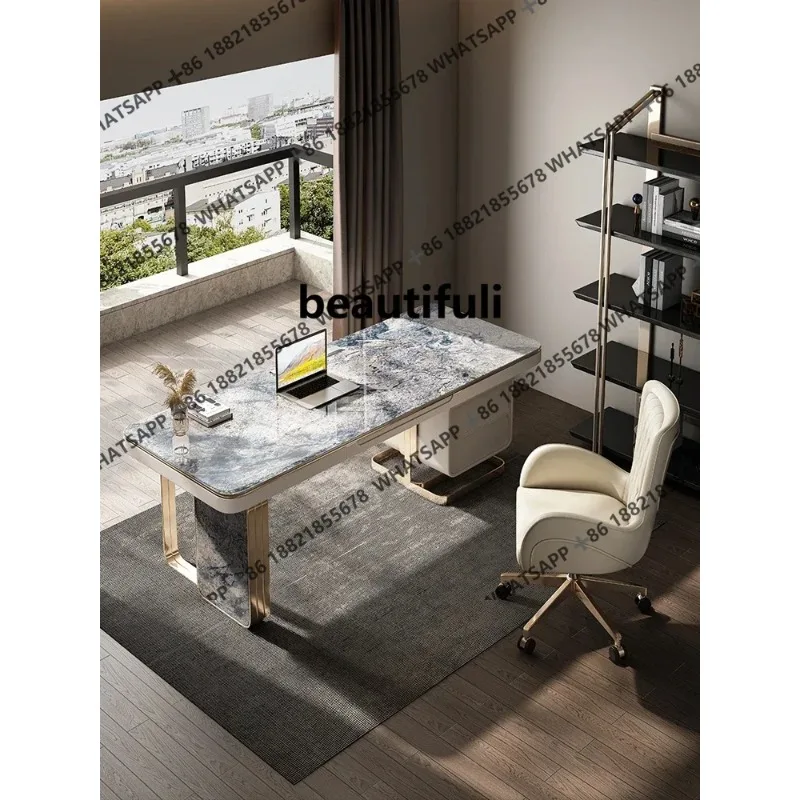 RR Modern Simple and Luxury Computer Table Luxury Stone Italian High end Rock Plate Office Table
RR Modern Simple and Luxury Computer Table Luxury Stone Italian High end Rock Plate Office Table