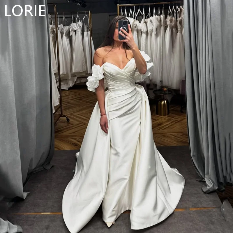 LORIE A-line Mermaid Elegant vestidos de novia Wedding Dress Flowers Applique Bridal Gowns Off Shoulder Wedding Gown Customized
LORIE A-line Mermaid Elegant vestidos de novia Wedding Dress Flowers Applique Bridal Gowns Off Shoulder Wedding Gown Customized