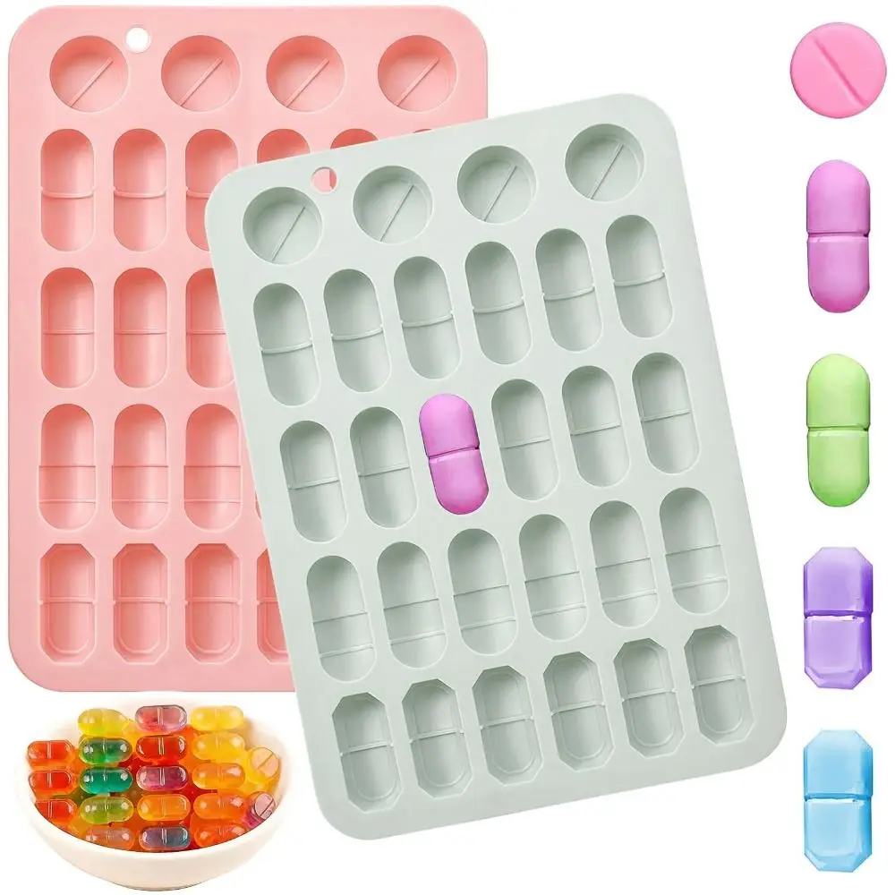 New Silicone Capsule Shaped Mold 28 Cavity Design Reusable Pill Mold Tray Flexible Candy Mold for Cupcake Decorating
New Silicone Capsule Shaped Mold 28 Cavity Design Reusable Pill Mold Tray Flexible Candy Mold for Cupcake Decorating