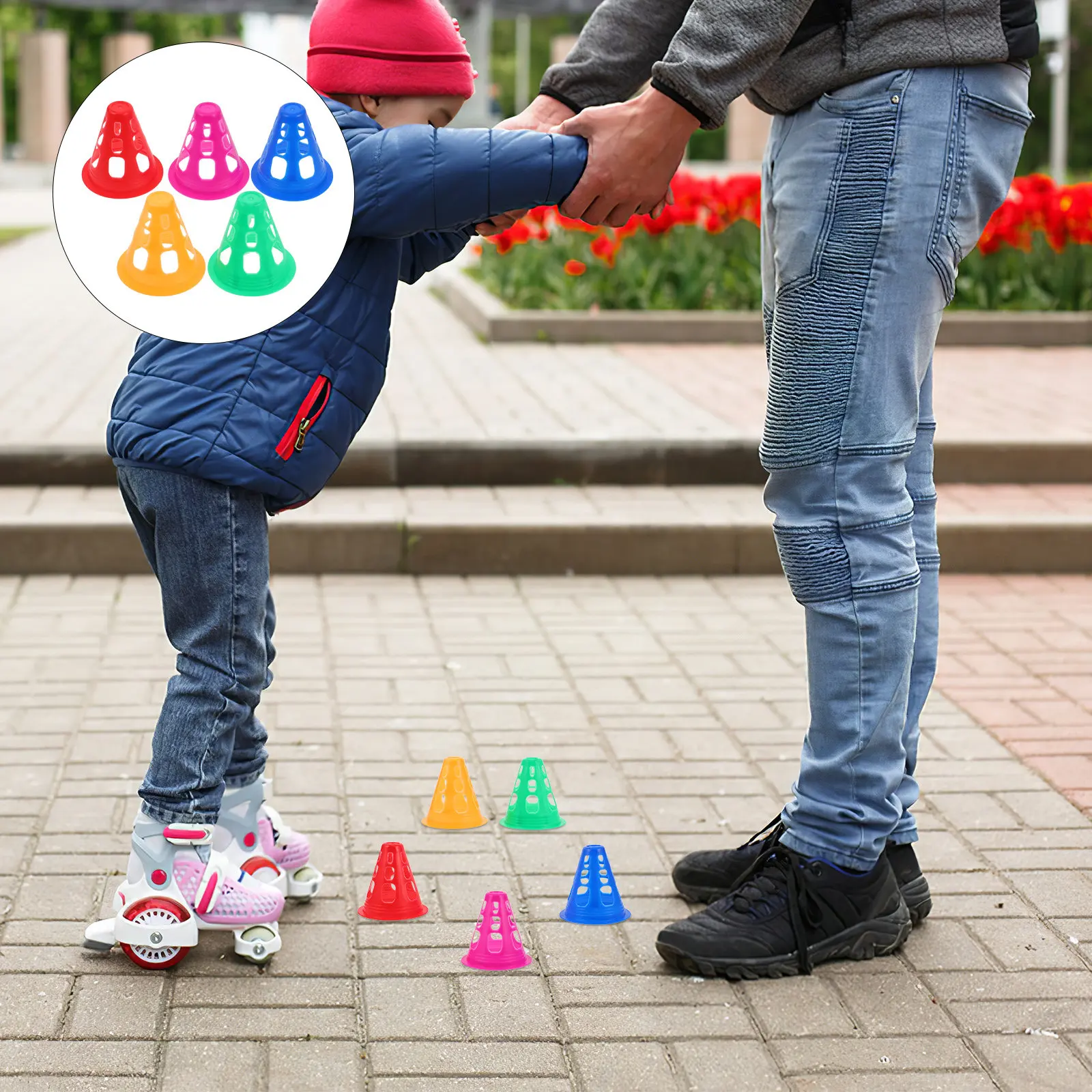 50Pcs Roller Skating Road Obstacle Cones Soft Stackable Practice Training Markers Portable Colorful Agility Sport Supply Outdoor
50Pcs Roller Skating Road Obstacle Cones Soft Stackable Practice Training Markers Portable Colorful Agility Sport Supply Outdoor
