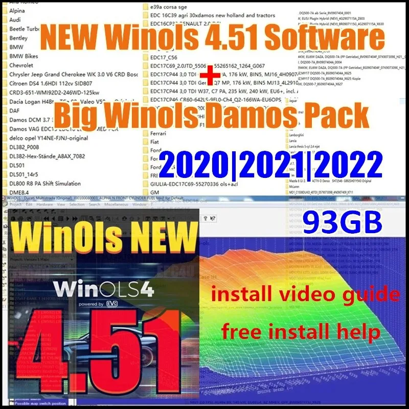 Winols 4.51 Software with 93GB WINOLS DAMOS Big Archive Damos Mappacks NEW 2022 2021 2020 Chip Tuning Maps Files ECU Mappack
Winols 4.51 Software with 93GB WINOLS DAMOS Big Archive Damos Mappacks NEW 2022 2021 2020 Chip Tuning Maps Files ECU Mappack