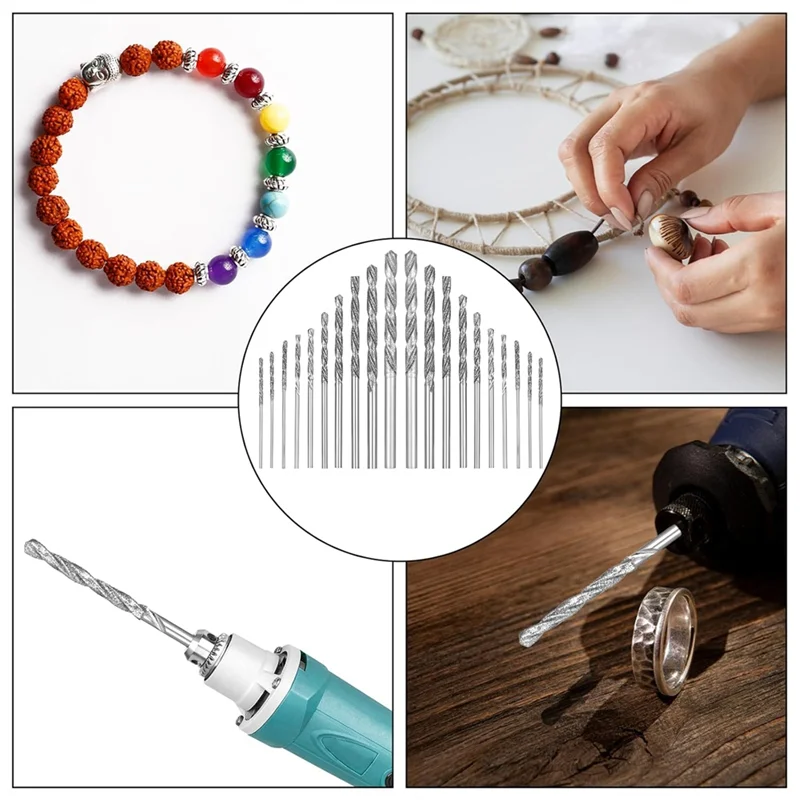 ABVA-Diamond Drill Bits Set(20 Pcs), For Stone For Glass For Jewelry Twist Tip Heavy Duty Drilling Tool
ABVA-Diamond Drill Bits Set(20 Pcs), For Stone For Glass For Jewelry Twist Tip Heavy Duty Drilling Tool