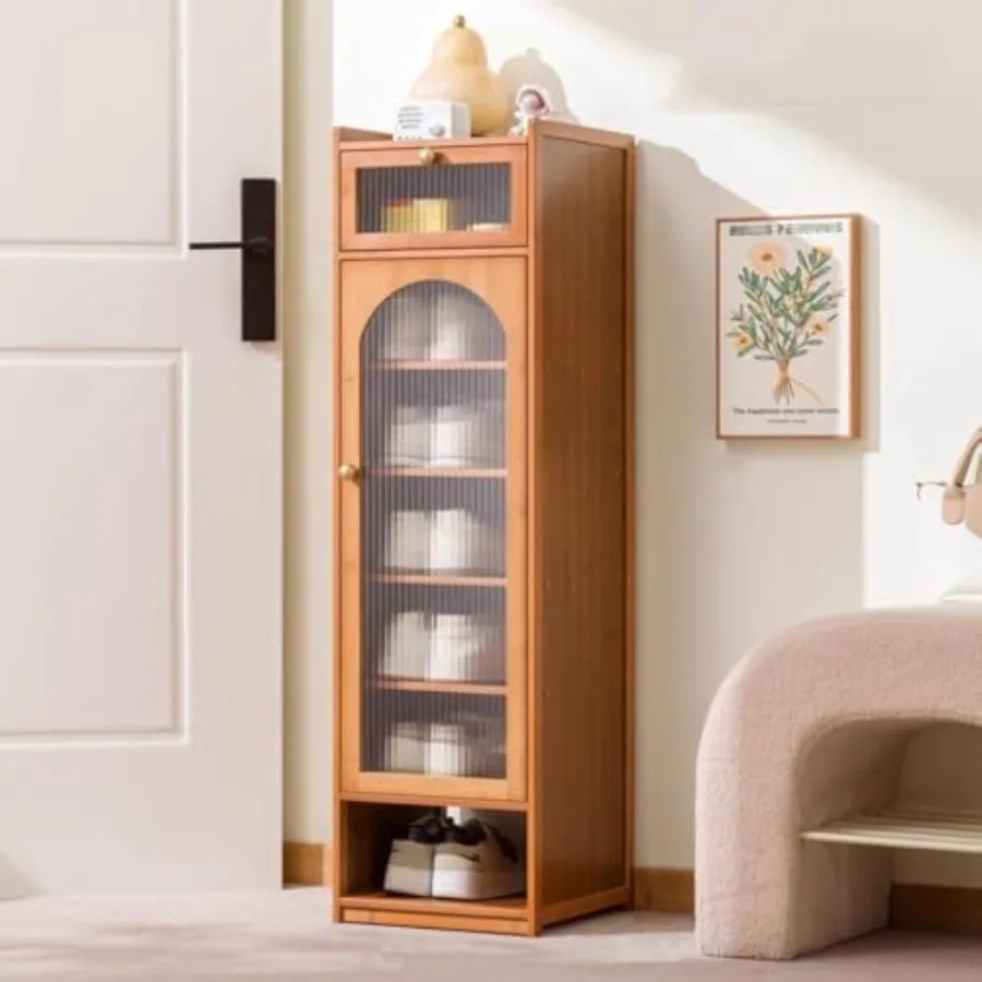 7-Tier Tall Bamboo Shoe Cabinet with Magnetic Door Narrow Vertical Shoe Rack for Entryway and Closet Slim."×."×4.5" Shoe Storag
7-Tier Tall Bamboo Shoe Cabinet with Magnetic Door Narrow Vertical Shoe Rack for Entryway and Closet Slim."×."×4.5" Shoe Storag