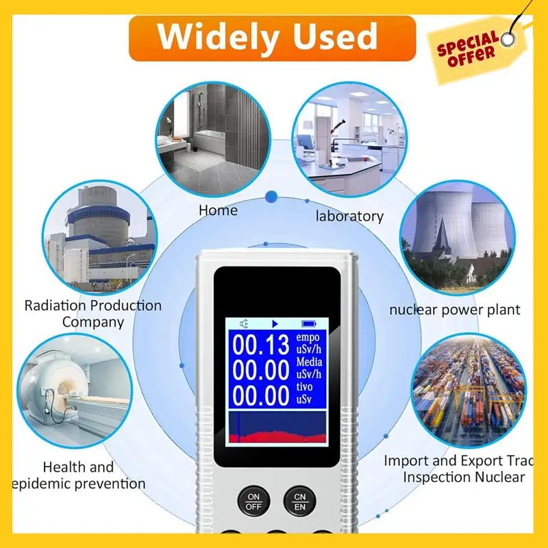 Abcygeiger Counter For Nuclear Radiation, Portable Radiation Detector Radioactivity Radiation Detection Device
Abcygeiger Counter For Nuclear Radiation, Portable Radiation Detector Radioactivity Radiation Detection Device