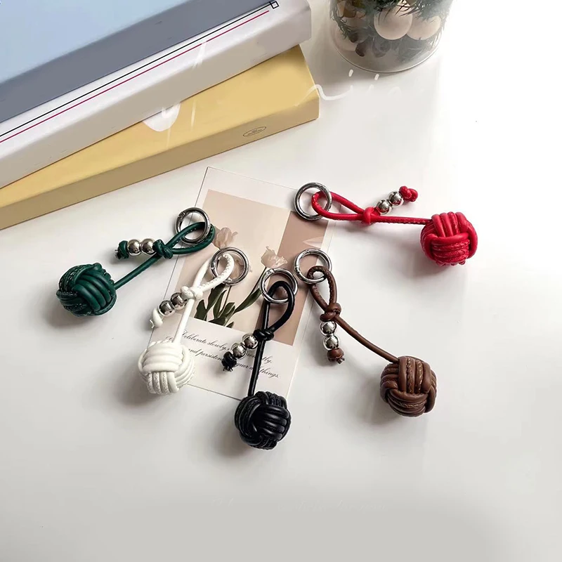 Colorful Leather Braided Ball Keychain Handmade Snowball Bag Hanging Ornaments DIY Niche Home Garden Decor
Colorful Leather Braided Ball Keychain Handmade Snowball Bag Hanging Ornaments DIY Niche Home Garden Decor