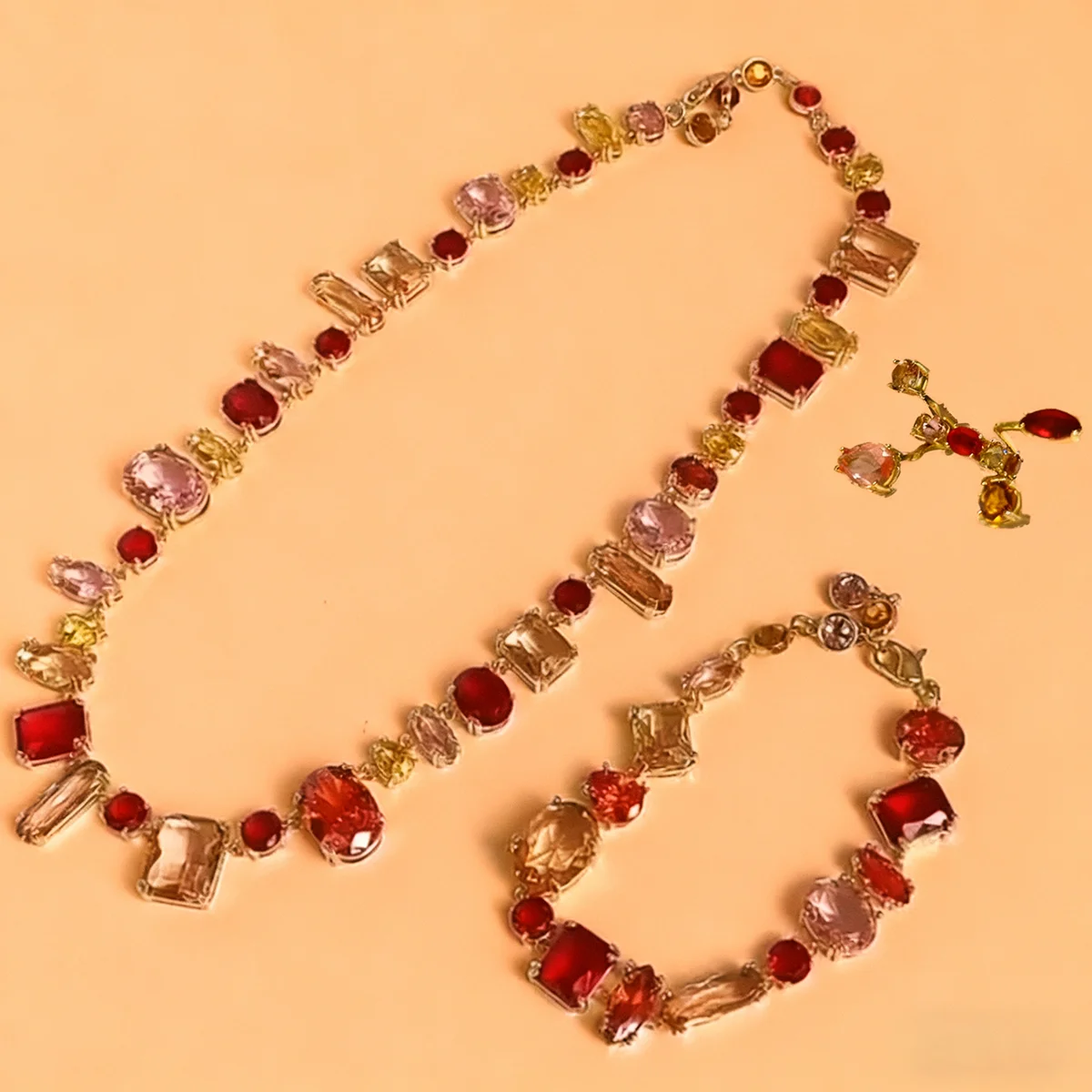 Original 2025 Exquisite Agate Crystal Necklace Earrings Bracelet Ring for Women High-end Jewelry Set Commemorative Gift
Original 2025 Exquisite Agate Crystal Necklace Earrings Bracelet Ring for Women High-end Jewelry Set Commemorative Gift