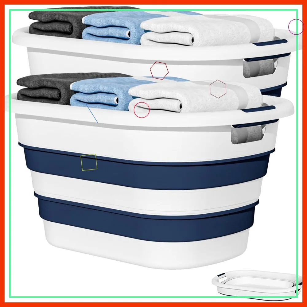Складная корзина для белья, 43 л, складной контейнер для хранения, большая емкость, экономия места, синяя, 2 упаковки
Складная корзина для белья, 43 л, складной контейнер для хранения, большая емкость, экономия места, синяя, 2 упаковки