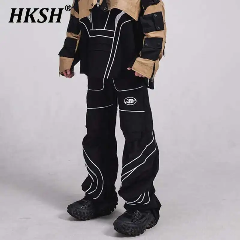 HKSH Autumn New Men's Tide Dark Waste Land Style Reflective Edge Profile Geometric Knife Cut Casual Cargo Pants Chic Punk HK2735
HKSH Autumn New Men's Tide Dark Waste Land Style Reflective Edge Profile Geometric Knife Cut Casual Cargo Pants Chic Punk HK2735