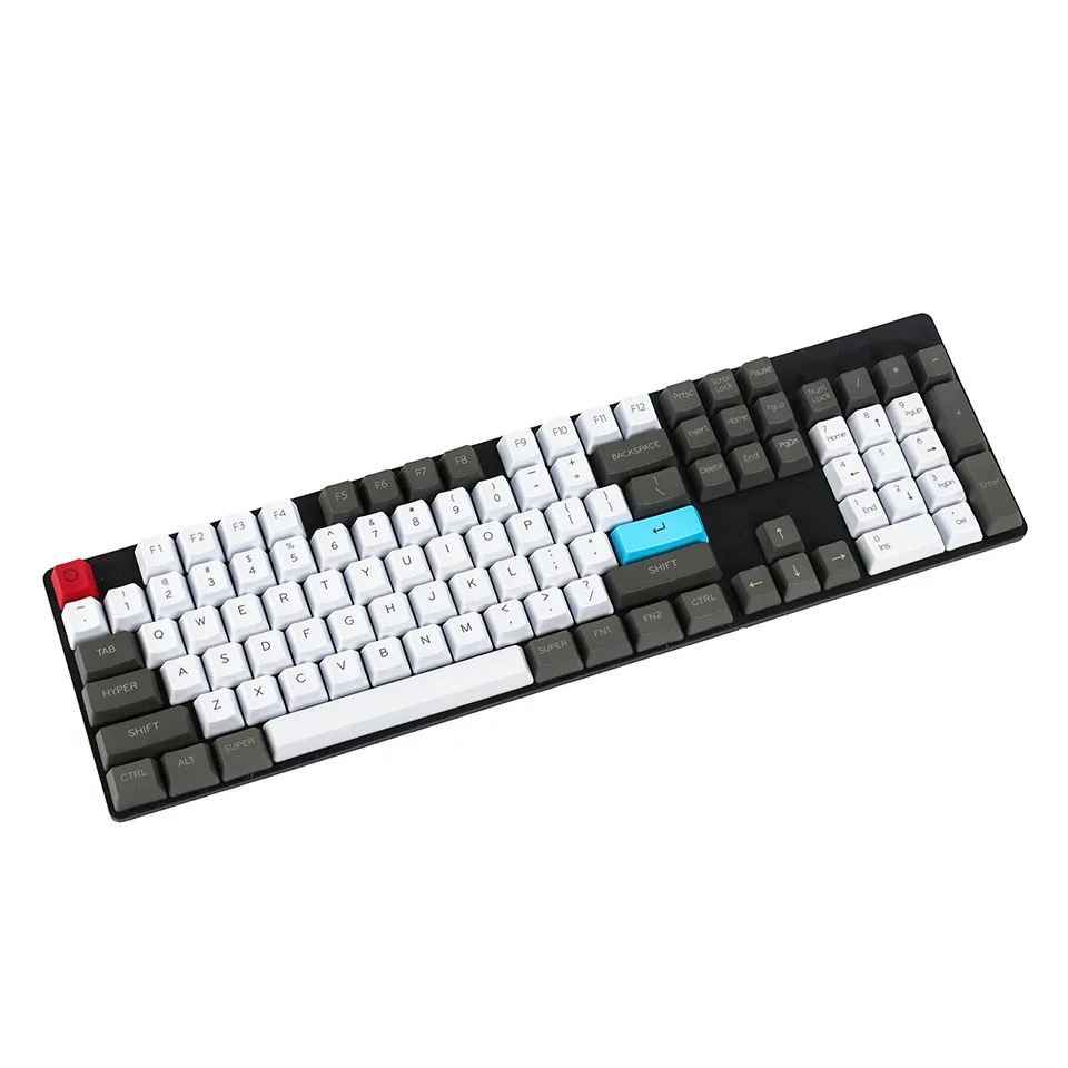 104 keys/Set White Black Theme Pbt Thick 1.5mm Mechanical Keyboard 104 87 61 Keycap For MX Switch Keyboard Custom
104 keys/Set White Black Theme Pbt Thick 1.5mm Mechanical Keyboard 104 87 61 Keycap For MX Switch Keyboard Custom