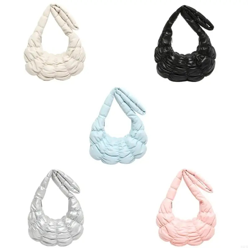 Womens Fashion Pleated Puffer Shoulder Bag Padded Quilted Solid Color Lightweight Crossbody Bag Zippered Purse Handbag
Womens Fashion Pleated Puffer Shoulder Bag Padded Quilted Solid Color Lightweight Crossbody Bag Zippered Purse Handbag
