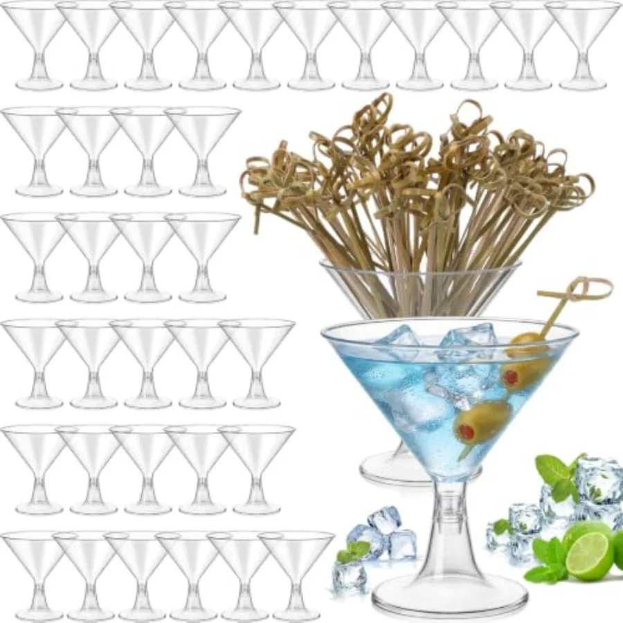 100 Pcs 5oz Plastic Martini Glasses and 100 Pcs Cocktail Picks Set, Disposable Martini Cups Detachable Clear Cocktail Glasses f
100 Pcs 5oz Plastic Martini Glasses and 100 Pcs Cocktail Picks Set, Disposable Martini Cups Detachable Clear Cocktail Glasses f