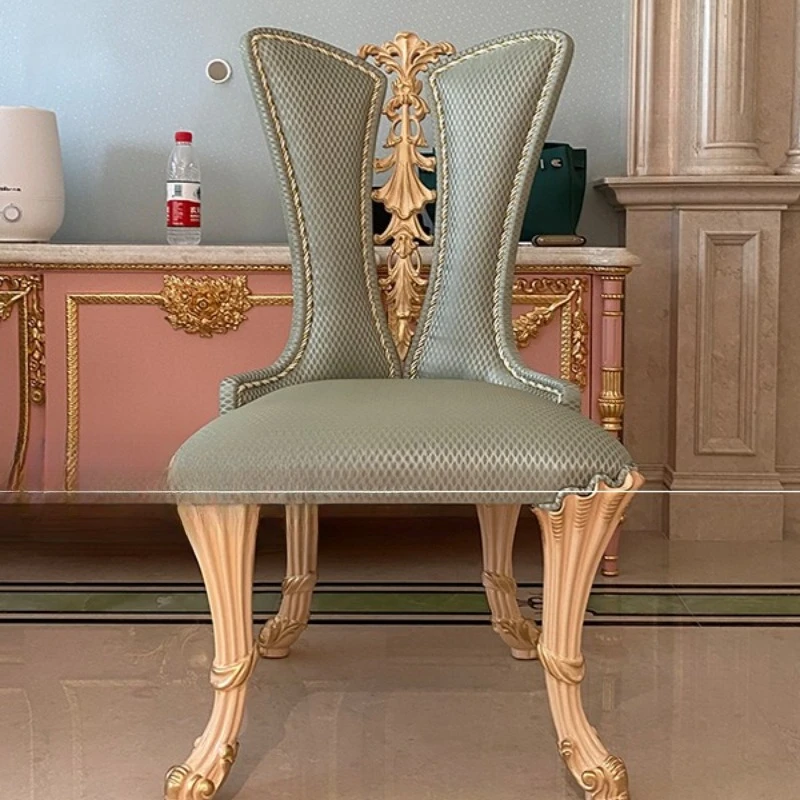 French code solid wood pure hand-carved leather fabric dining chair Italian court European high-end restaurant chair
French code solid wood pure hand-carved leather fabric dining chair Italian court European high-end restaurant chair