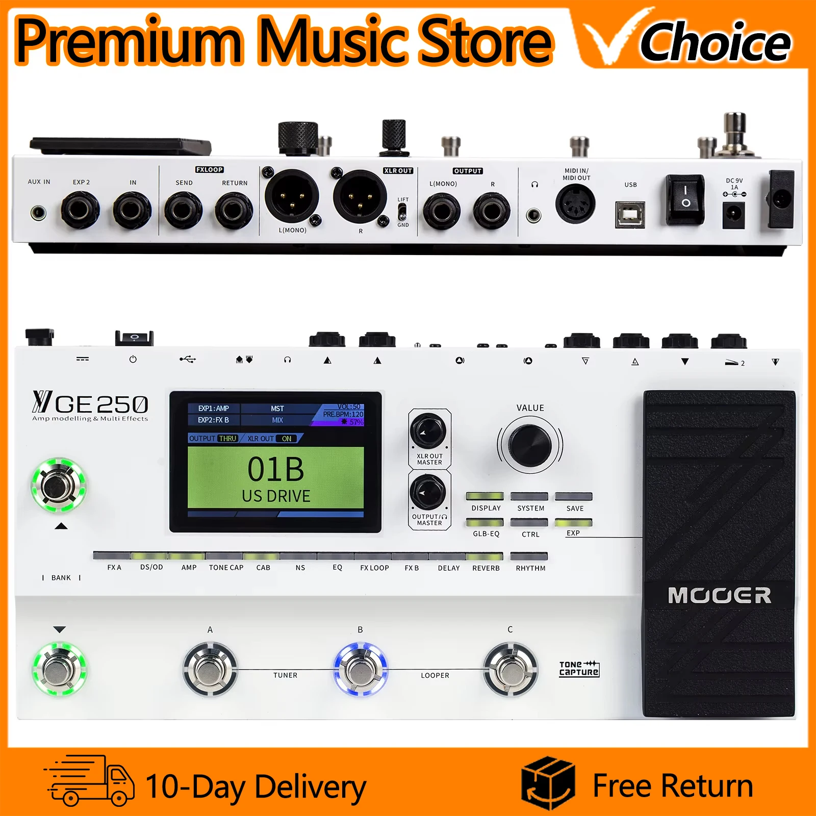 MOOER Гитарный усилитель, педаль процессора с несколькими эффектами GE250, петлитель 70-х годов с режимом PRE/POST, модели 70 AMP, 180 типов эффектов
MOOER Гитарный усилитель, педаль процессора с несколькими эффектами GE250, петлитель 70-х годов с режимом PRE/POST, модели 70 AMP, 180 типов эффектов