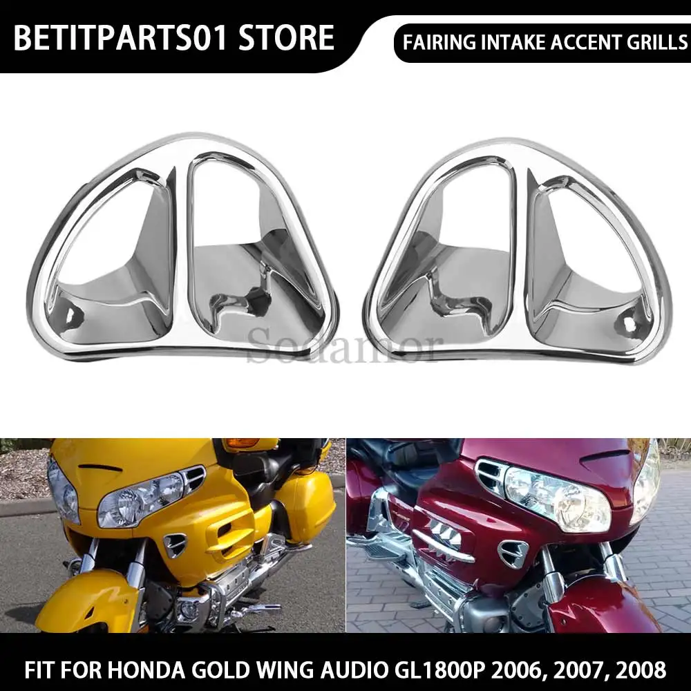 Motorcycle Accessories Chrome Fairing Air Intake Accents For Honda Gold Wing Airbag/Audio / Comfort /Nav /ABS GL1800BM 2006-2016
Motorcycle Accessories Chrome Fairing Air Intake Accents For Honda Gold Wing Airbag/Audio / Comfort /Nav /ABS GL1800BM 2006-2016