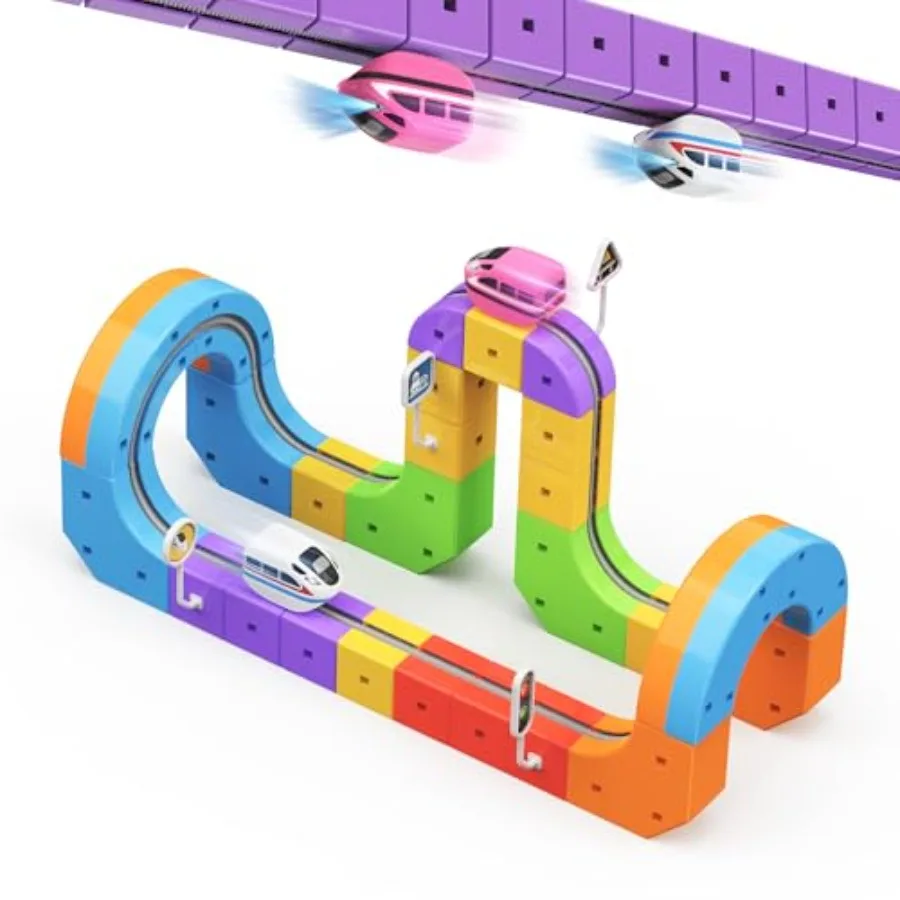 Electric Train Set for Ages 3-8: 3D Infinity Track with Flexible Tracks DIY Race Track Blocks Anti-Gravity Feature 53pcs STEM T
Electric Train Set for Ages 3-8: 3D Infinity Track with Flexible Tracks DIY Race Track Blocks Anti-Gravity Feature 53pcs STEM T