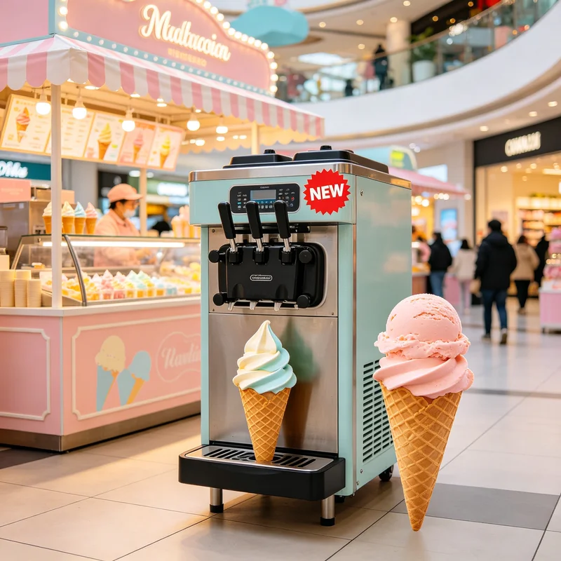 Commercial Soft Ice Cream Machine 25L/H 3 Flavors Frozen Dessert Maker Countertop Equipment for Bakery
Commercial Soft Ice Cream Machine 25L/H 3 Flavors Frozen Dessert Maker Countertop Equipment for Bakery