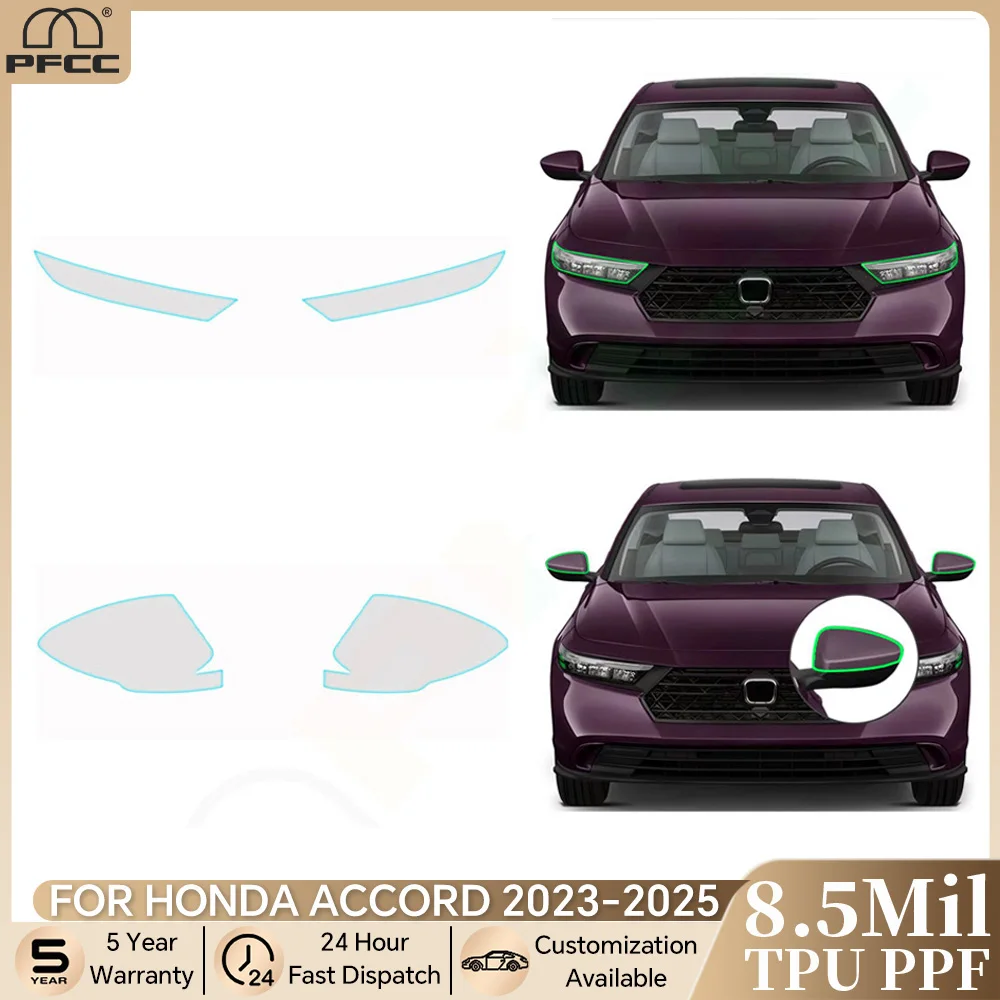For Honda Accord 2023 2024 2025 Pre-cut PPF Clear Bra Car Headlight Rearview B C Pillar TPU Paint Protection Film Anti-scratch
For Honda Accord 2023 2024 2025 Pre-cut PPF Clear Bra Car Headlight Rearview B C Pillar TPU Paint Protection Film Anti-scratch