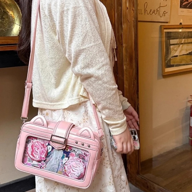 Japanese Women Transparent Handbags Kawaii Fashion All Match Ita Bag Y2k Aesthetic Casual Kawaii Shoulder Crossbody Bags Trendy
Japanese Women Transparent Handbags Kawaii Fashion All Match Ita Bag Y2k Aesthetic Casual Kawaii Shoulder Crossbody Bags Trendy