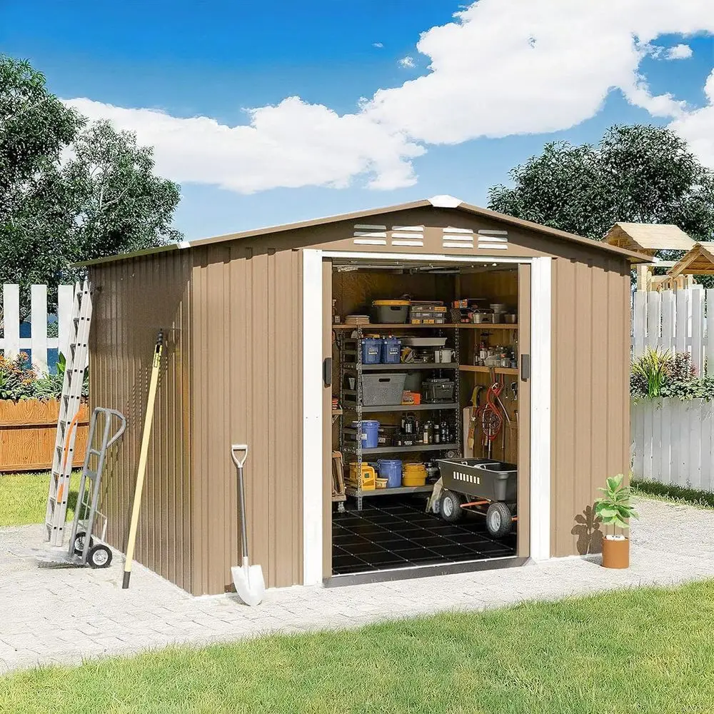 Водонепроницаемый сарай для хранения 8x6 футов с наклонной крышей и 2 запираемыми дверями для использования на открытом воздухе
Водонепроницаемый сарай для хранения 8x6 футов с наклонной крышей и 2 запираемыми дверями для использования на открытом воздухе