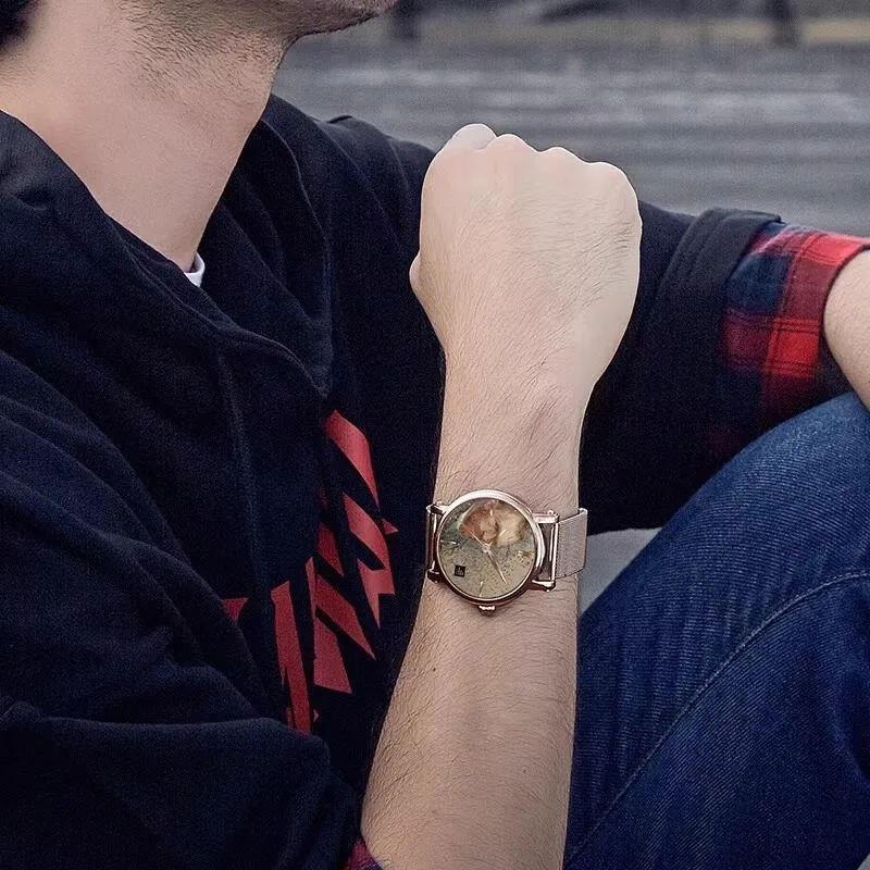 Luxury Casual Men's Quartz Watch Van Gogh Watch Imported Movement Business Gold Case Steel Strap New Waterproof Watches 44mm
Luxury Casual Men's Quartz Watch Van Gogh Watch Imported Movement Business Gold Case Steel Strap New Waterproof Watches 44mm