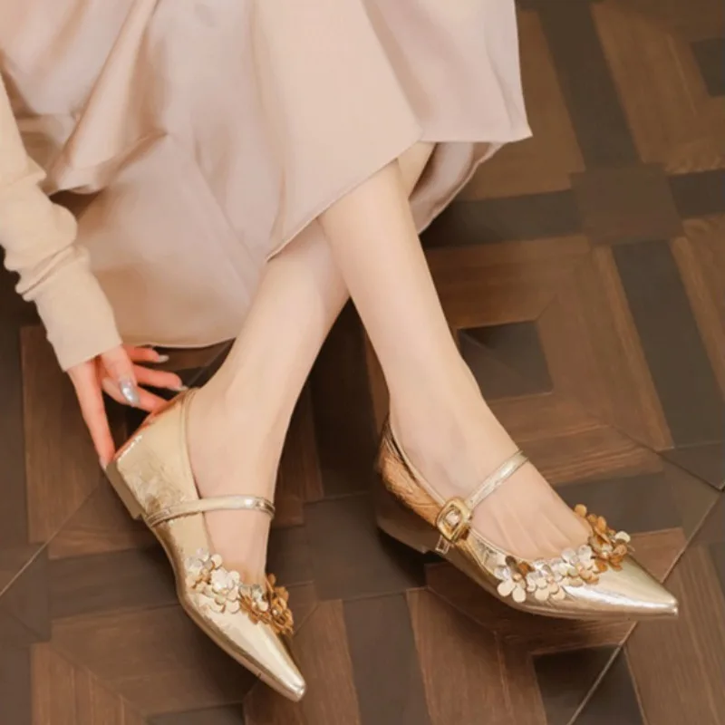 Туфли на плоской подошве, осенние новые туфли с острым носком и металлическим ремешком без шнуровки, нескользящие одинарные туфли на мягкой подошве
Туфли на плоской подошве, осенние новые туфли с острым носком и металлическим ремешком без шнуровки, нескользящие одинарные туфли на мягкой подошве