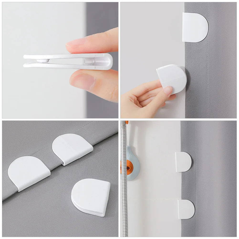 8Pcs Shower Curtain Clips Windproof Splashproof Bathroom Accessories Self Adhesive Strong Shower Curtain Clips
8Pcs Shower Curtain Clips Windproof Splashproof Bathroom Accessories Self Adhesive Strong Shower Curtain Clips