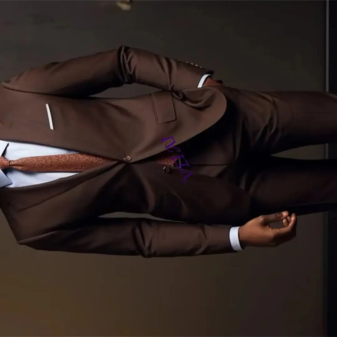 Dark Brown 2 Piece Men's Suit Set Formal Single Breasted Notch Lapel Slim Fit Smart Casual Office Wedding Tuxedo Male Suit
Dark Brown 2 Piece Men's Suit Set Formal Single Breasted Notch Lapel Slim Fit Smart Casual Office Wedding Tuxedo Male Suit