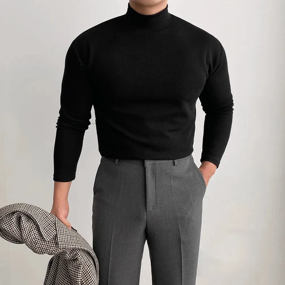 Autumn High Collar Long Sleeve Thread T-Shirt Tight Solid Color Elastic Bottoming Shirt Fitness Sportswear Training Men Gym Tops
Autumn High Collar Long Sleeve Thread T-Shirt Tight Solid Color Elastic Bottoming Shirt Fitness Sportswear Training Men Gym Tops