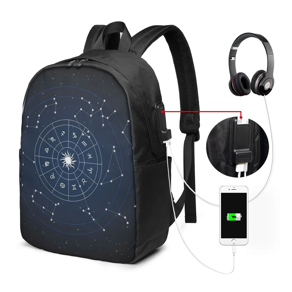 Zodiac Constellations Space Backpack Travel Notebook Bag Computer College Student School Bag Laptop Shoulder Bags for Men Women
Zodiac Constellations Space Backpack Travel Notebook Bag Computer College Student School Bag Laptop Shoulder Bags for Men Women