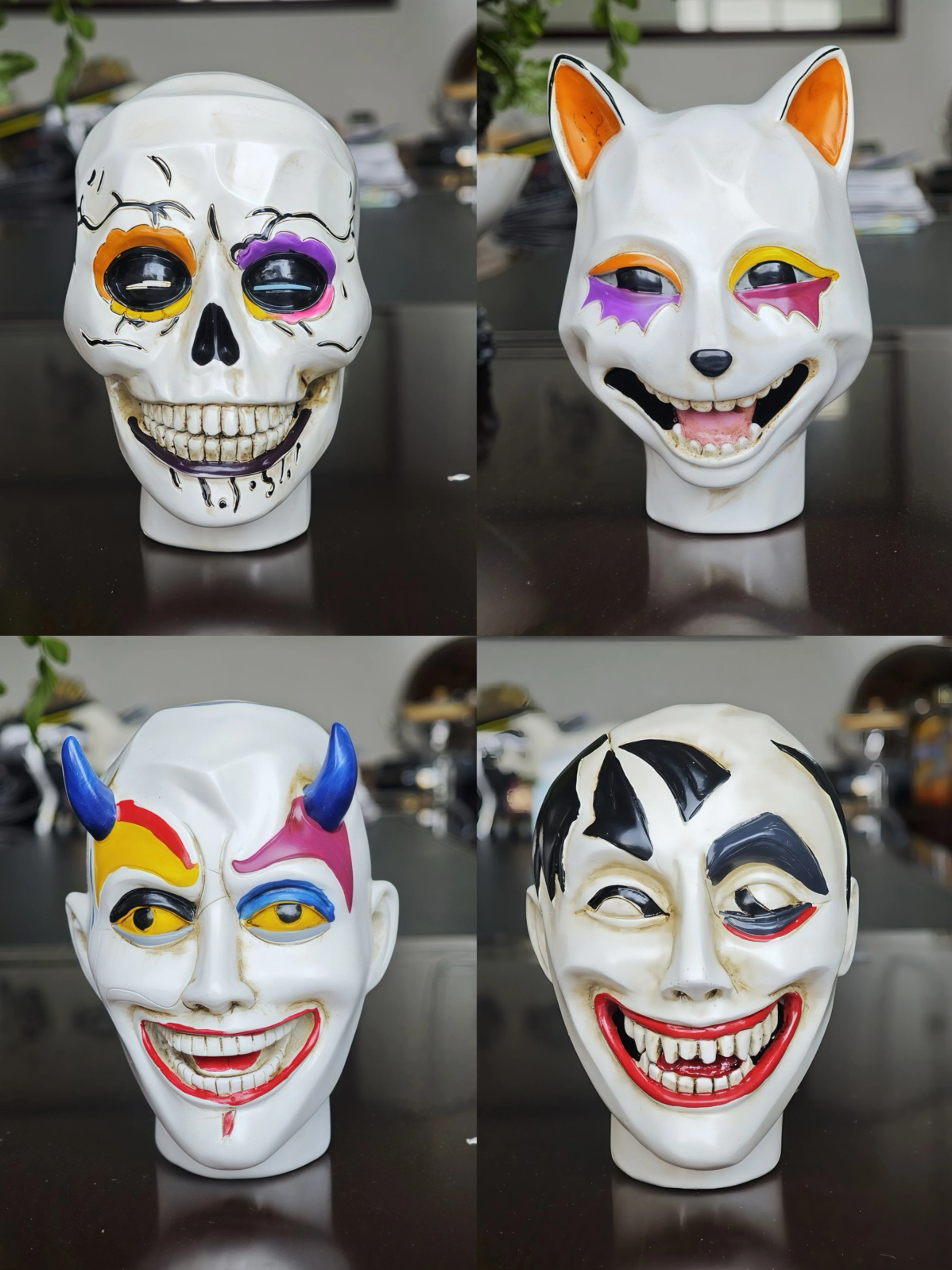 Новый внешнеторговый продукт, Хэллоуин, демон, скелет, клоун, голова лисы, украшение
Новый внешнеторговый продукт, Хэллоуин, демон, скелет, клоун, голова лисы, украшение