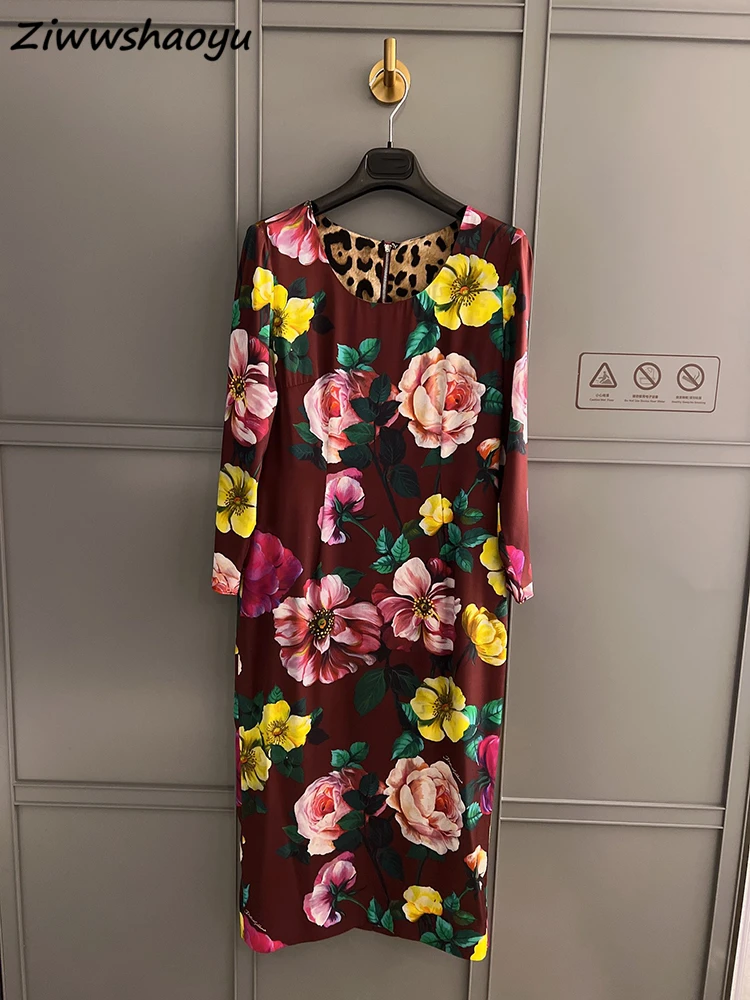 High Quality Summer Women Fashion Runway Designer Multicolor Floral Printed Long Sleeve Elegant Real Silk Pencil Dresses
High Quality Summer Women Fashion Runway Designer Multicolor Floral Printed Long Sleeve Elegant Real Silk Pencil Dresses