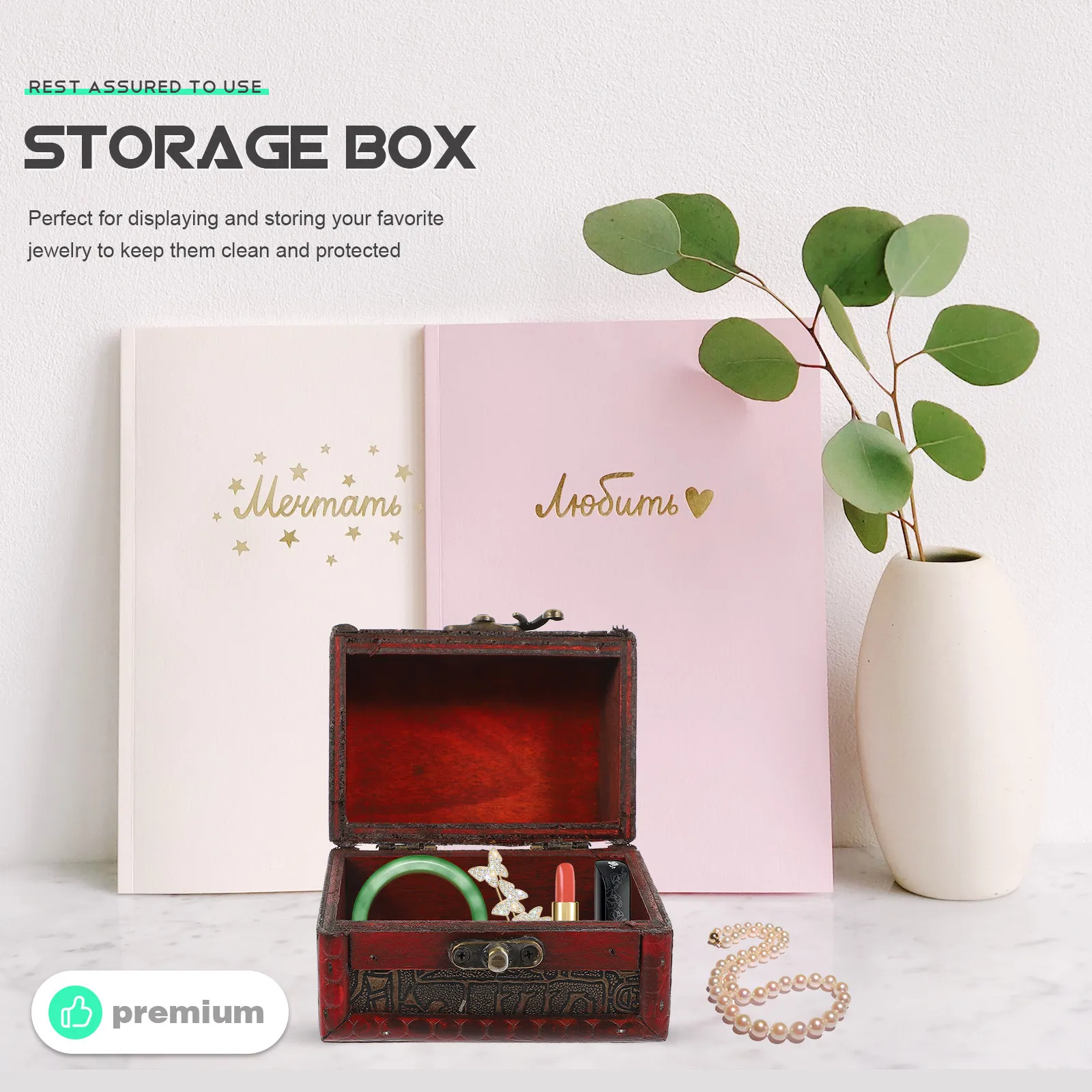 2Pcs Vintage Small Treasure Chest Jewelry Storage Box Style Wooden Organizer Retro Ring Earring Holder for Home Desktop
2Pcs Vintage Small Treasure Chest Jewelry Storage Box Style Wooden Organizer Retro Ring Earring Holder for Home Desktop