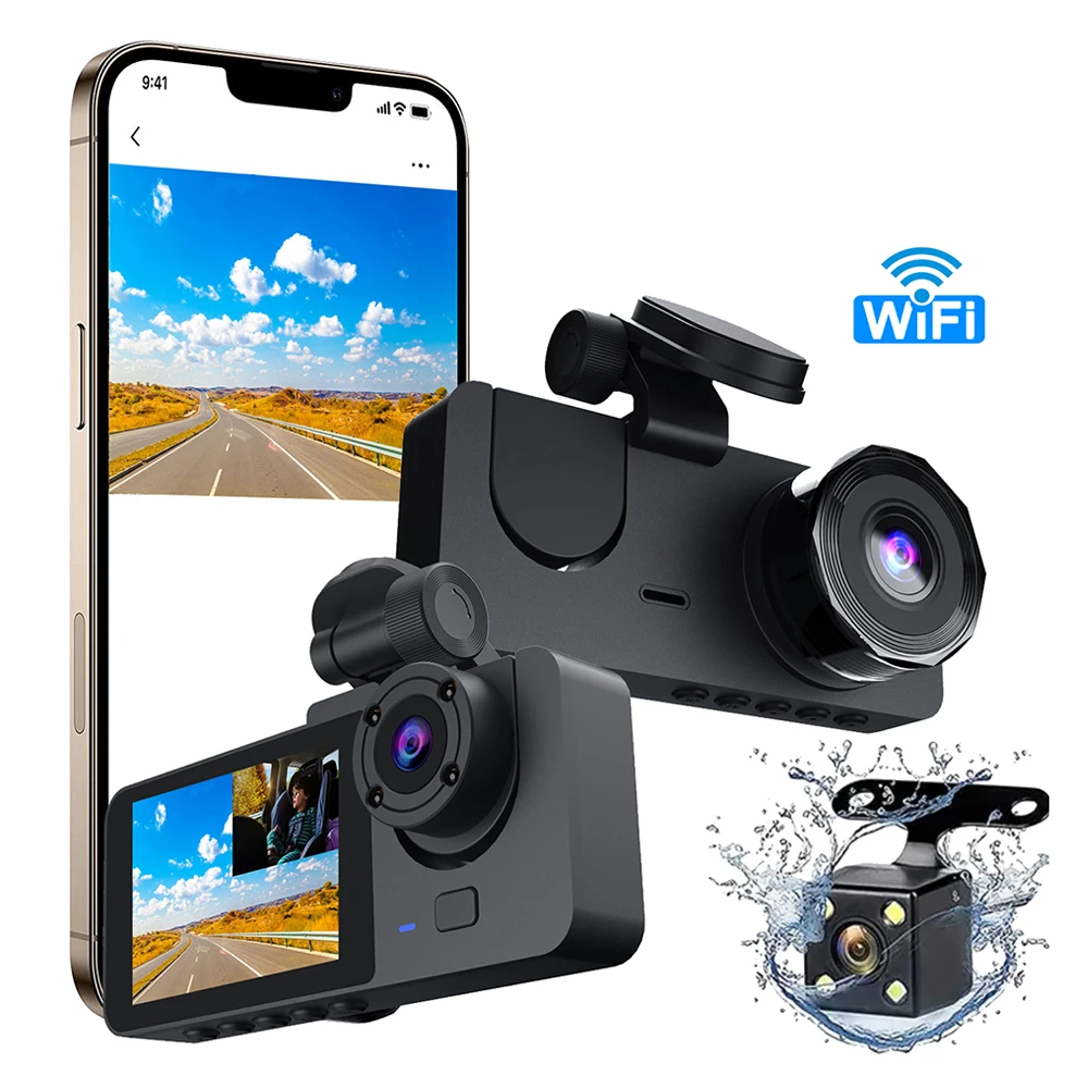 2-дюймовый WIFI видеорегистратор спереди и сзади 1080P HD кнопка автомобильная камера 3 объектива видеорегистратор
2-дюймовый WIFI видеорегистратор спереди и сзади 1080P HD кнопка автомобильная камера 3 объектива видеорегистратор