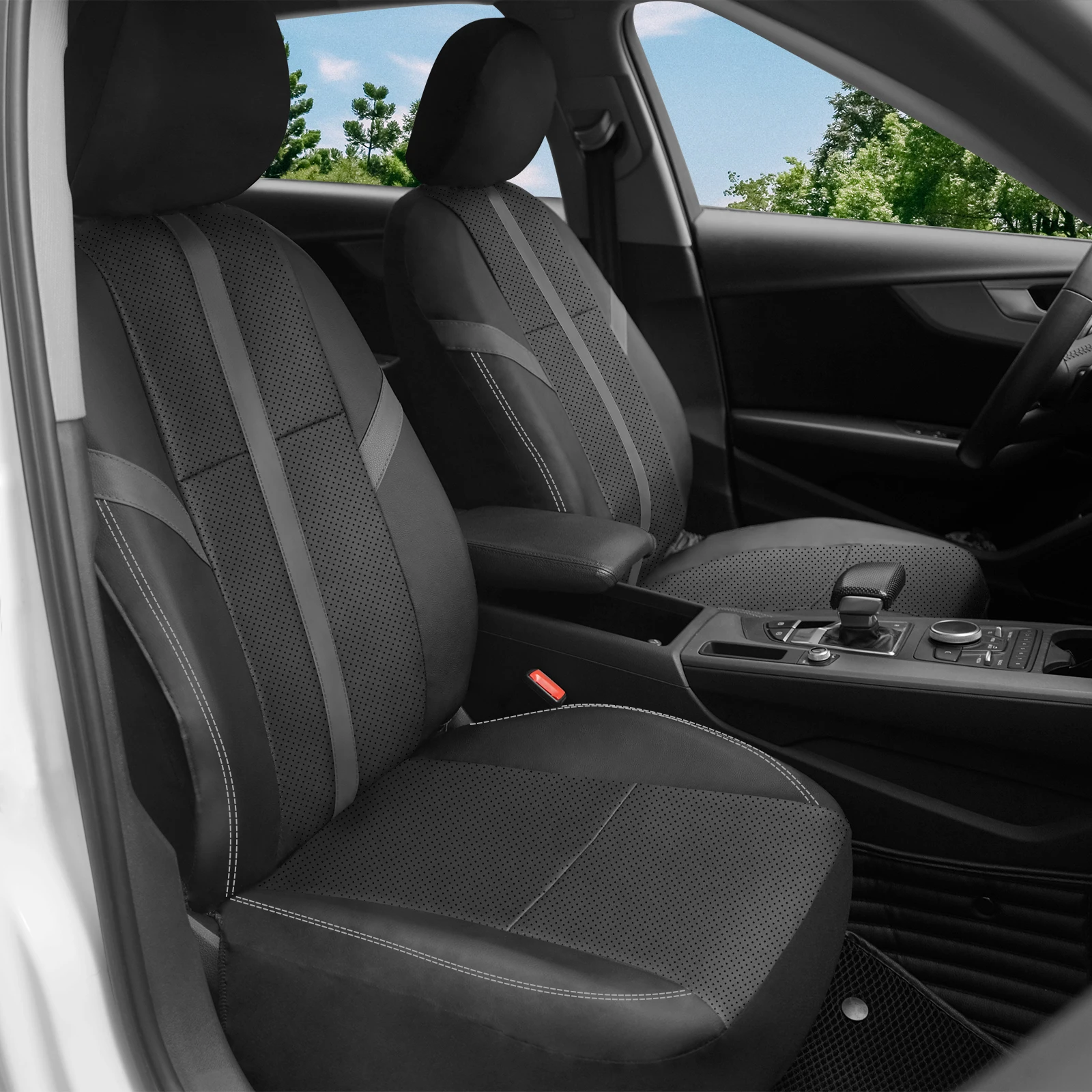 Universal PU Leather Breathable Airmesh Car Seat Covers Fit Most Cars SUVs Trucks Vans Interior Decoration Accessories
Universal PU Leather Breathable Airmesh Car Seat Covers Fit Most Cars SUVs Trucks Vans Interior Decoration Accessories