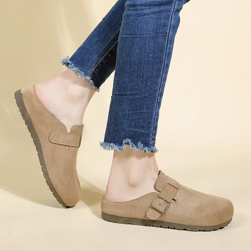 Women's artificial leather flat Moller shoes with buttons for women, comfortable flat sole, designed for women, free shipping.
Women's artificial leather flat Moller shoes with buttons for women, comfortable flat sole, designed for women, free shipping.