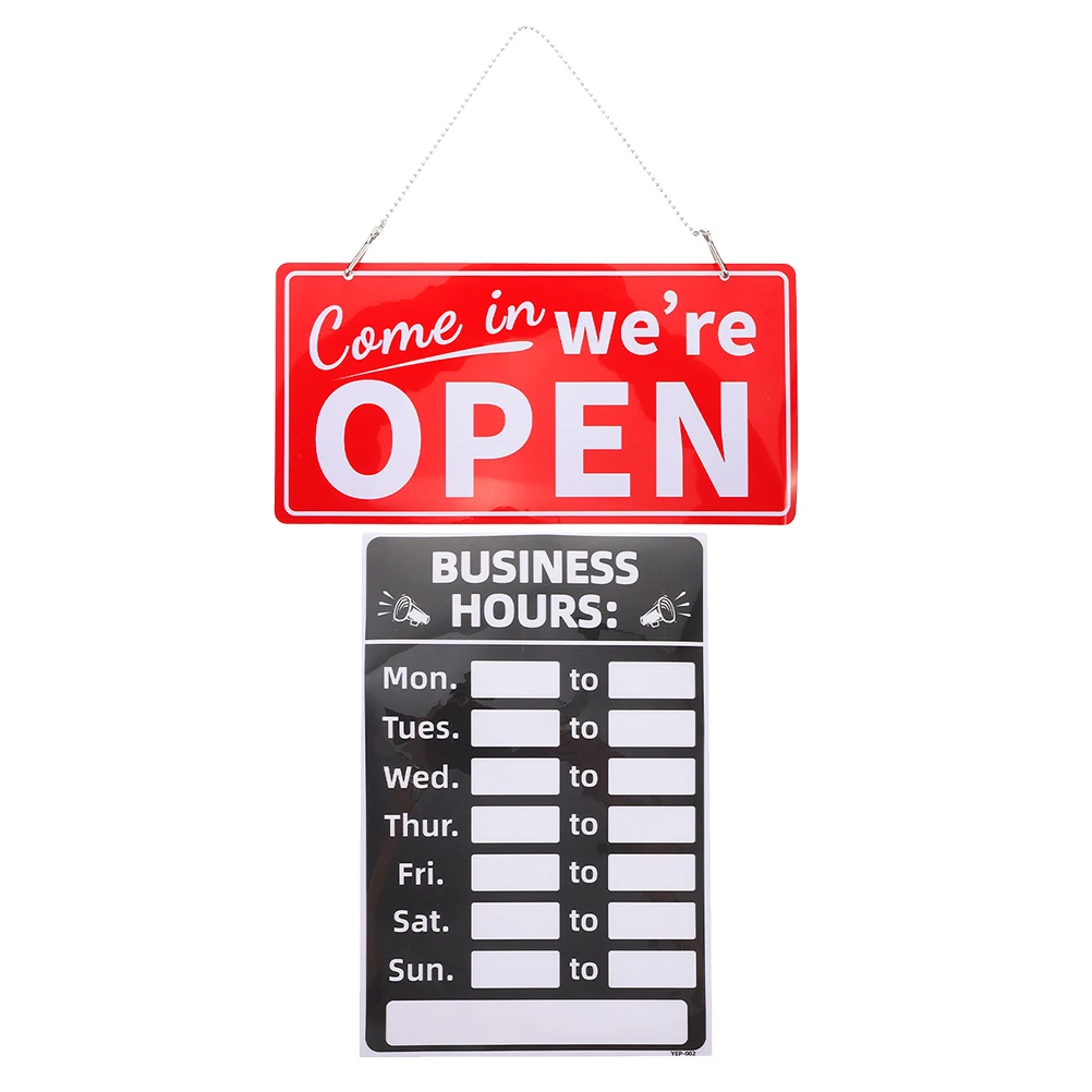 1 set PVC Erasable Business Hours Signboard Open Sign for Shop Window Office Operation Display Board Store Signage
1 set PVC Erasable Business Hours Signboard Open Sign for Shop Window Office Operation Display Board Store Signage