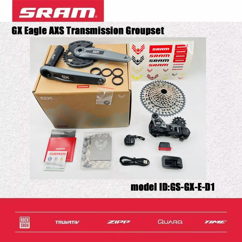 SRAM GX Eagle AXS Transmission Groupset 165, 170, 175mm crankarm and 32T chainring GX T-TYPE 126 chain XS 1275 10-52 Cassette
SRAM GX Eagle AXS Transmission Groupset 165, 170, 175mm crankarm and 32T chainring GX T-TYPE 126 chain XS 1275 10-52 Cassette