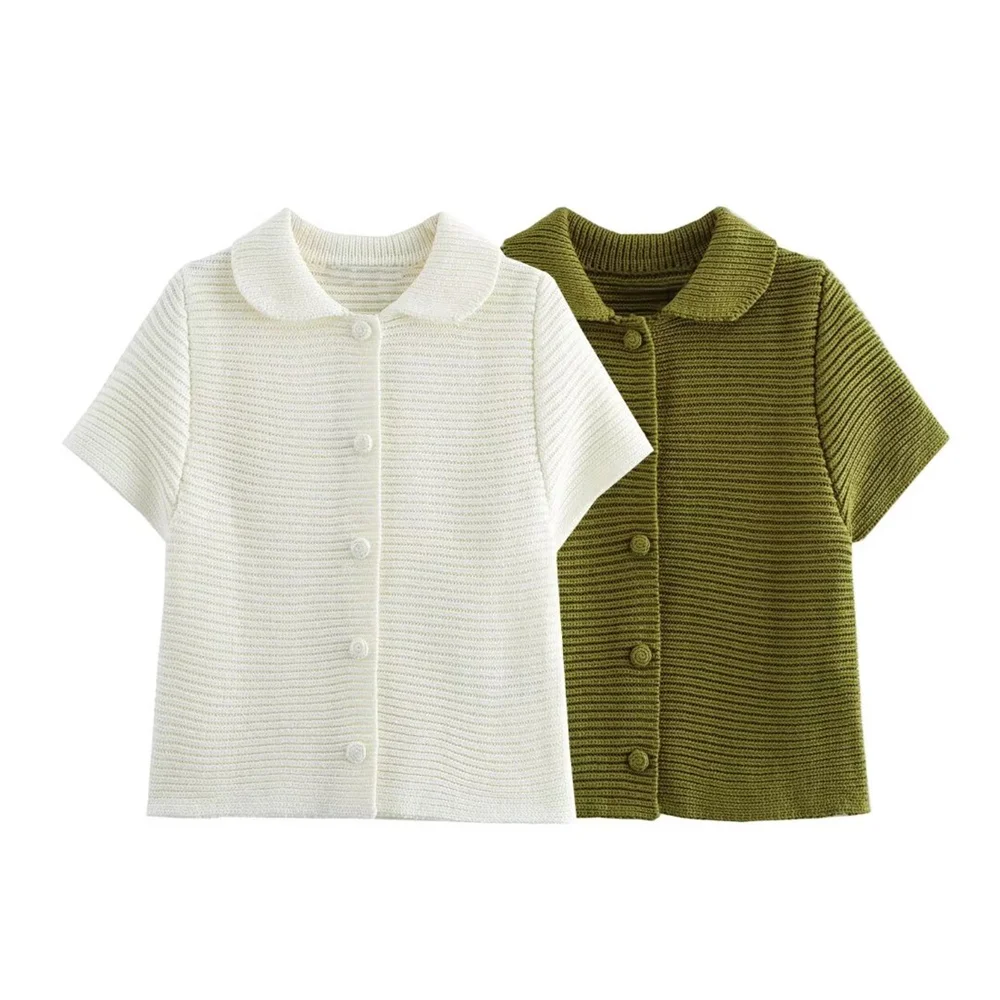 Autumn New Product Women Fashion Leisure Versatile Flip Collar Buckle Female Short Sleeve Sweater Tops
Autumn New Product Women Fashion Leisure Versatile Flip Collar Buckle Female Short Sleeve Sweater Tops