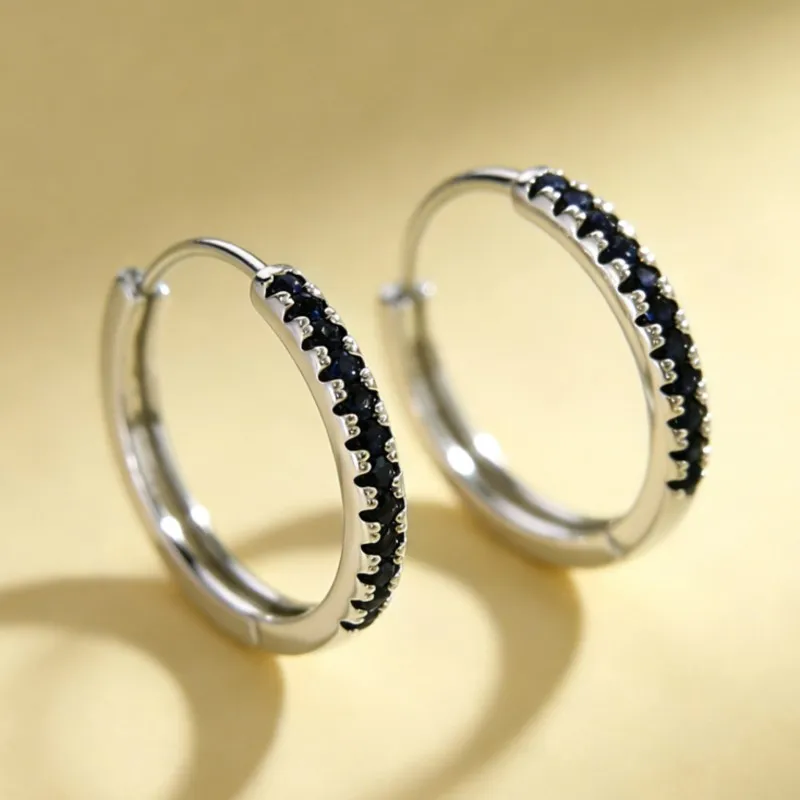925 Sterling Silver Vintage Earrings For Women Trendy Simple Black Zircon Earring Jewelry Prevent Allergy Party Accessories Gift
925 Sterling Silver Vintage Earrings For Women Trendy Simple Black Zircon Earring Jewelry Prevent Allergy Party Accessories Gift