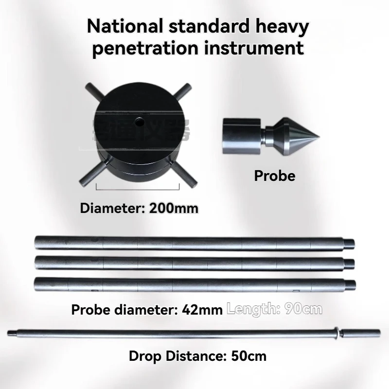 Manual drilling probe, Solid rod lightweight cone penetrometer, Soil bearing capacity tester, Probe rod
Manual drilling probe, Solid rod lightweight cone penetrometer, Soil bearing capacity tester, Probe rod