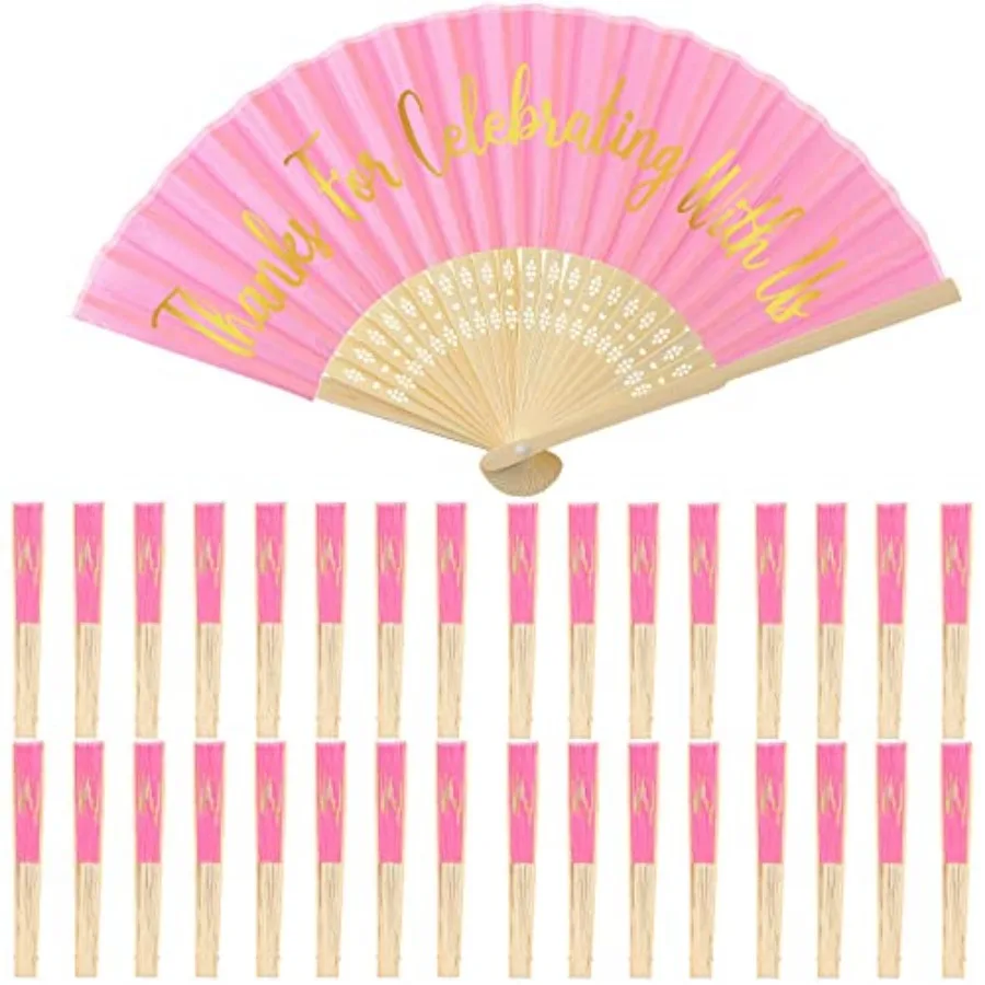Jetec 50 Pcs Silk Hand Fans Bulk Wedding Fans for Guests Handheld Folded Thanks for Celebrating with Us Wedding Favors for Brid
Jetec 50 Pcs Silk Hand Fans Bulk Wedding Fans for Guests Handheld Folded Thanks for Celebrating with Us Wedding Favors for Brid
