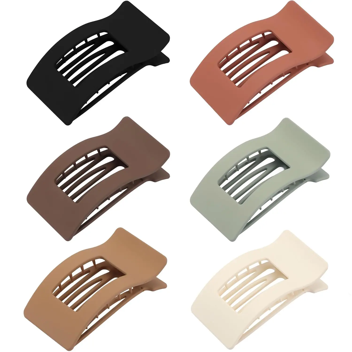 Large Thick Hair Clips for Women, Extra Strong Flat Claw Clips, Matte Black, 6-Pack for Thick Fine Hair Styling
Large Thick Hair Clips for Women, Extra Strong Flat Claw Clips, Matte Black, 6-Pack for Thick Fine Hair Styling