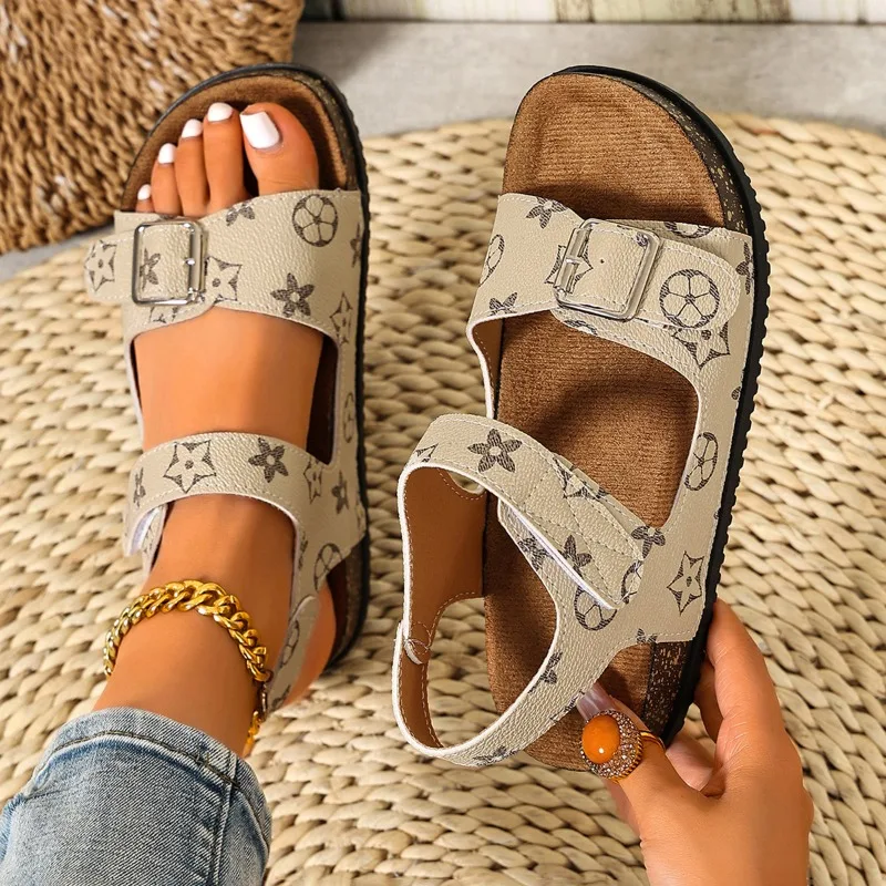 Summer Women's Fish Mouth Open Toe Comfortable Print Style Vintage Sandals Women Hollow Breathable Fashionable Sandals New 2026
Summer Women's Fish Mouth Open Toe Comfortable Print Style Vintage Sandals Women Hollow Breathable Fashionable Sandals New 2026